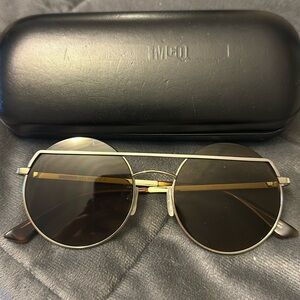 Alexander McQueen McQ gold sunglasses